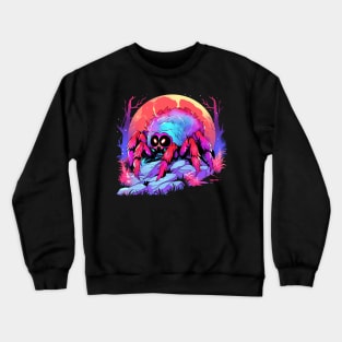 Colorful Scary Tarantula For Tarantula Lovers Crewneck Sweatshirt